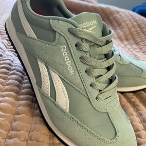 Reebok Mint and White Classic Sneakers